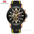 2020 MINIFOCUS MF0287G Os mais novos relógios de pulso masculinos de couro de luxo do Japan Quartz Movement